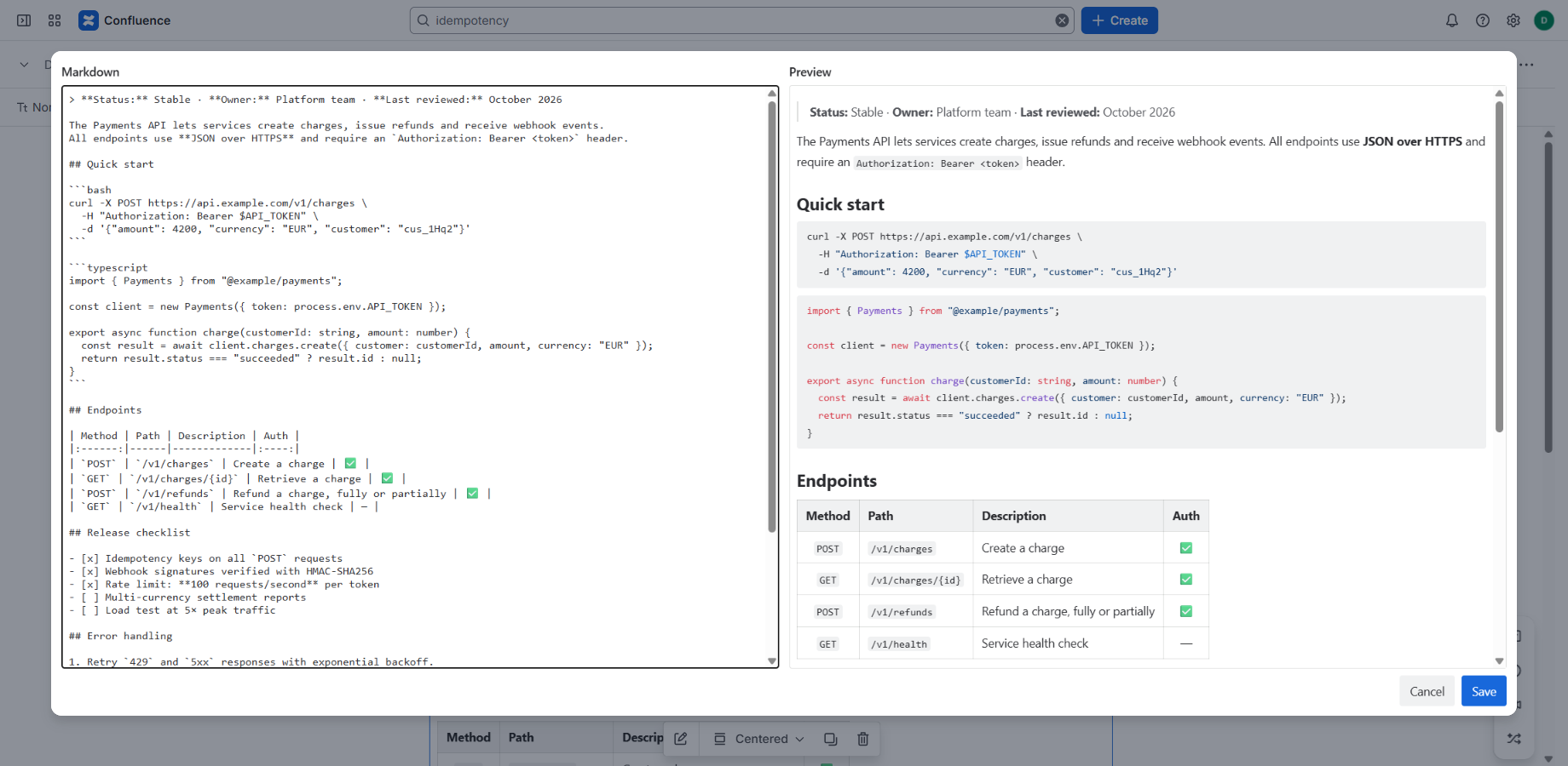 Markdown editor with live preview
